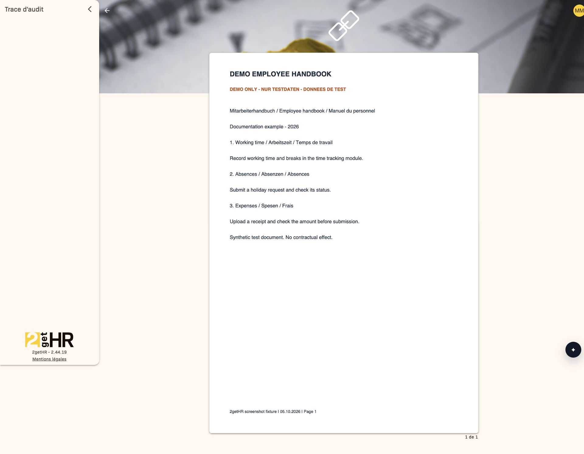 Document PDF dans la visionneuse